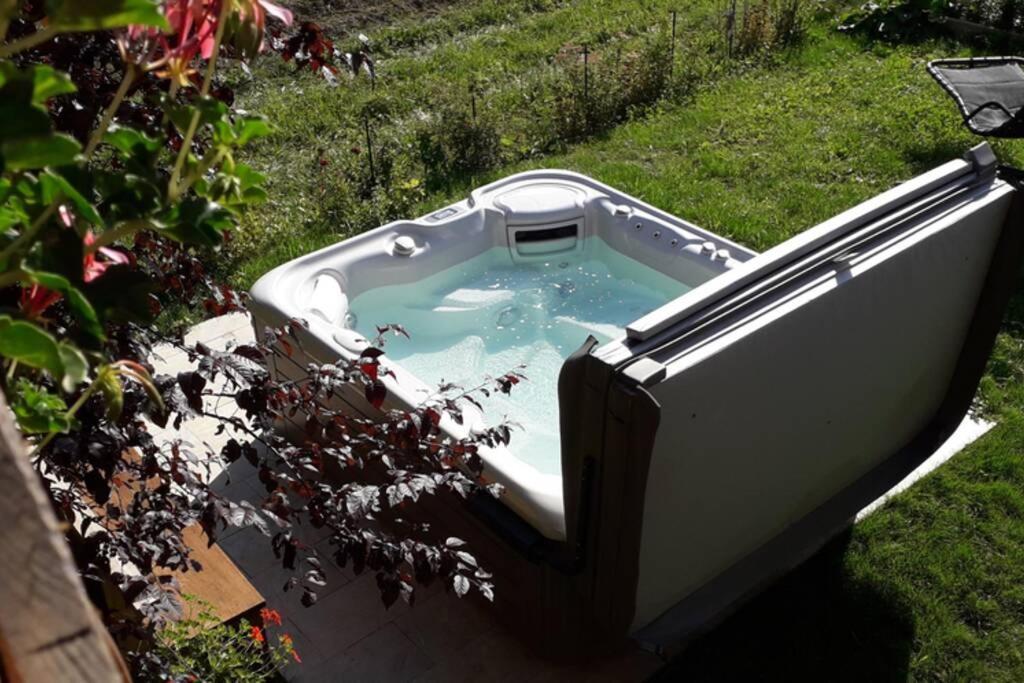 A4 Km De Megeve Tres Joli Studio Avec Jacuzzi ,Vue Sur Les Montagnes Au Calme Praz-sur-Arly Ngoại thất bức ảnh