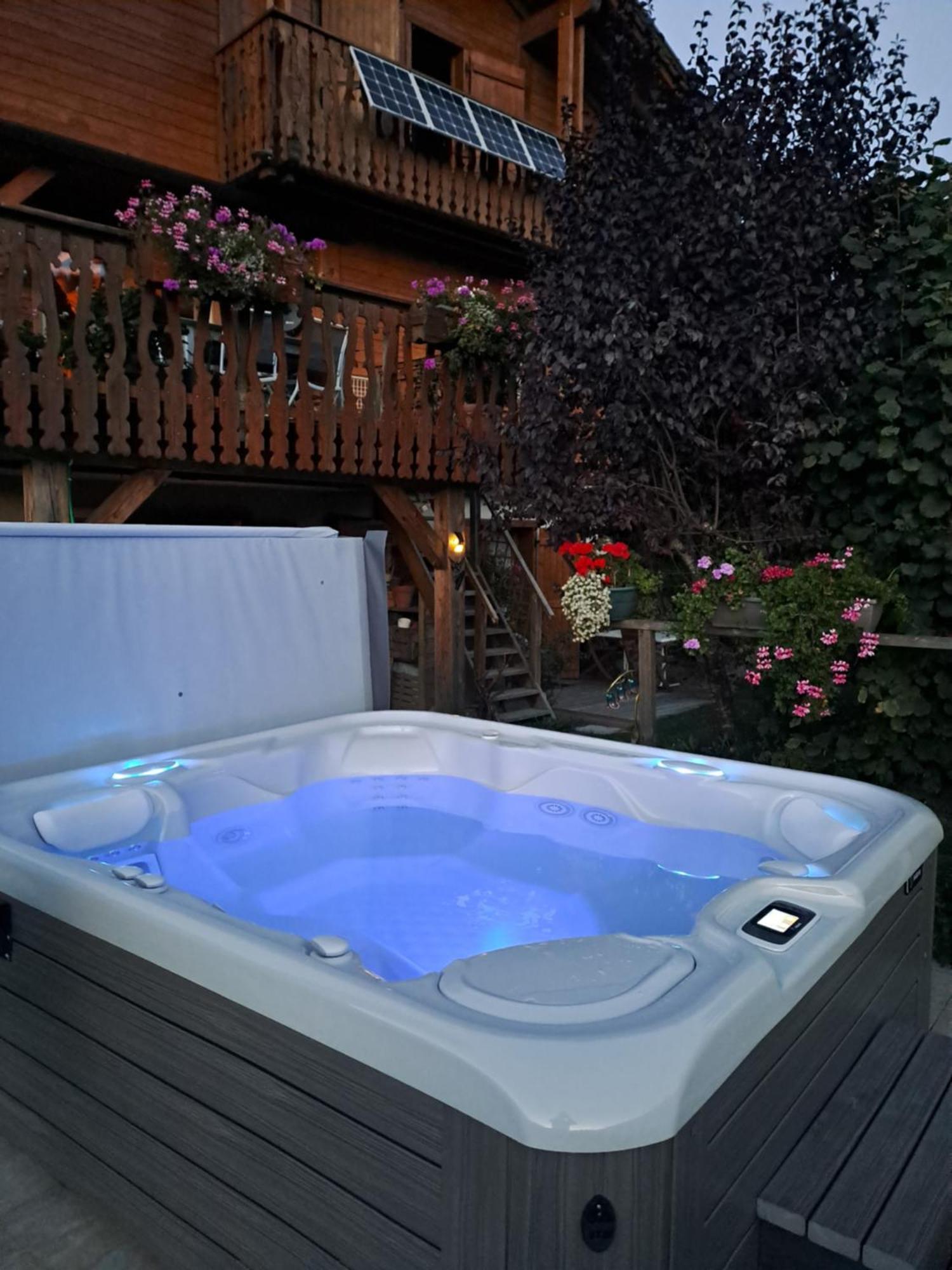 A4 Km De Megeve Tres Joli Studio Avec Jacuzzi ,Vue Sur Les Montagnes Au Calme Praz-sur-Arly Ngoại thất bức ảnh